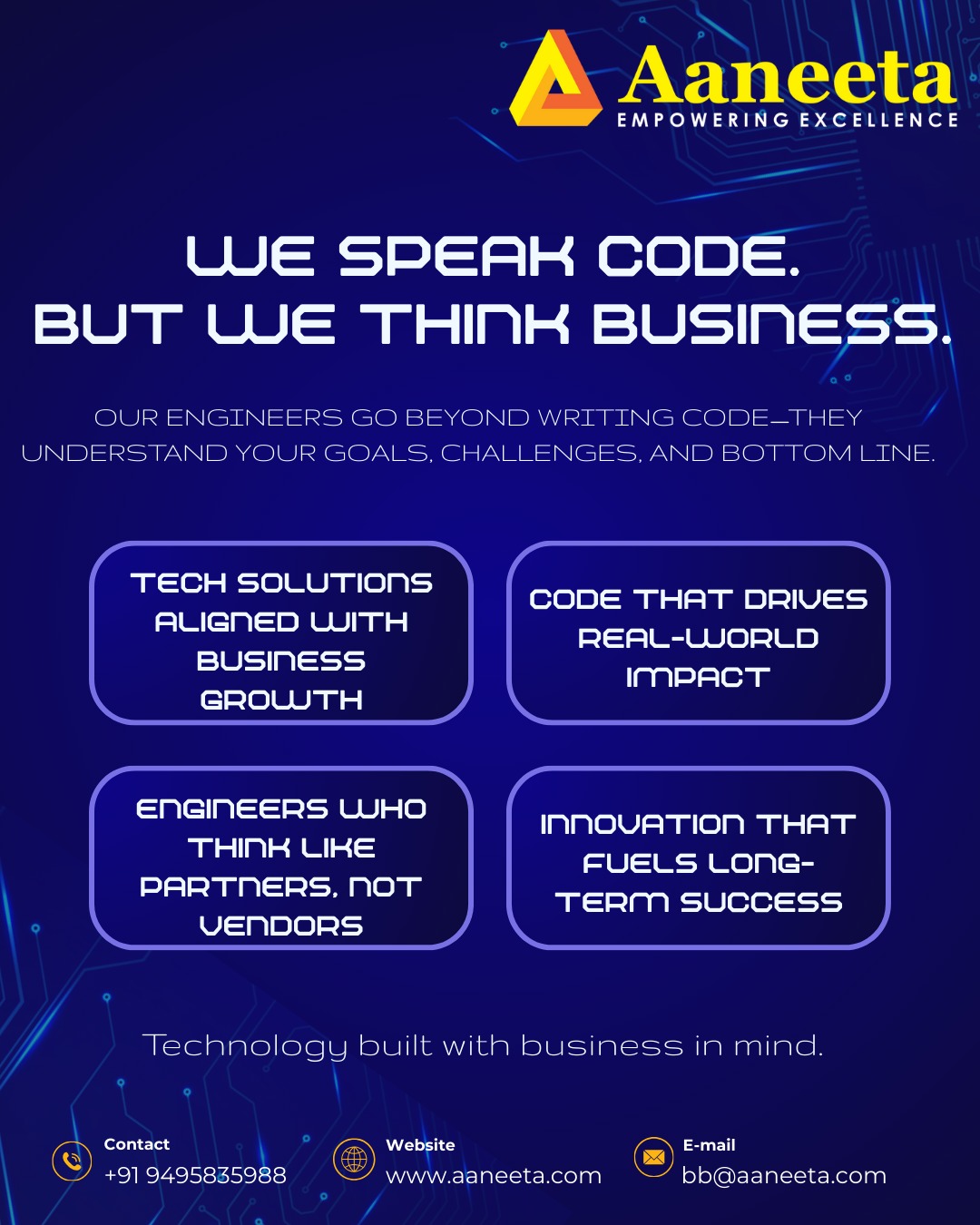You are currently viewing We Speak Code. But We Think Business.